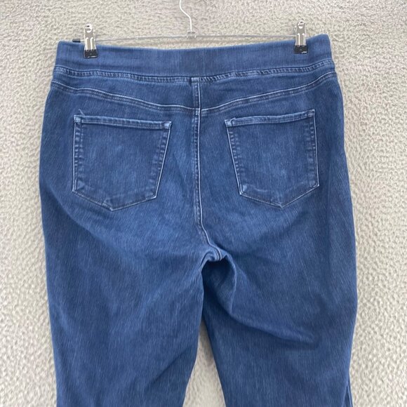 Talbots Jeans Womens 16 Flawless Blue Dark Wash Denim Pull On Jegging Skinny Leg - Picture 4 of 11